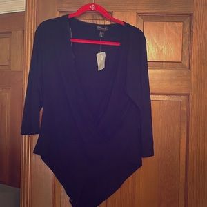Black knit bodysuit